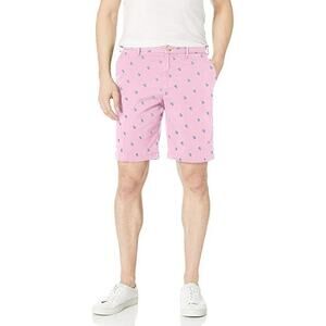 IZOD Short Big & Tall Sz 52 Sportflex Mens Pink Saltwater Stretch Chino Printed